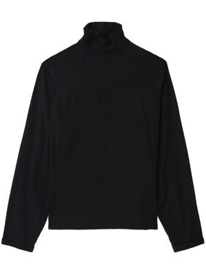 Noir Kei Ninomiya high-neck cotton top - Black