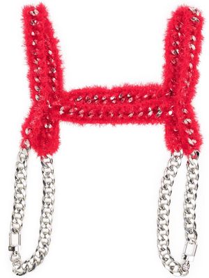 Noir Kei Ninomiya knitted chain vest - Red