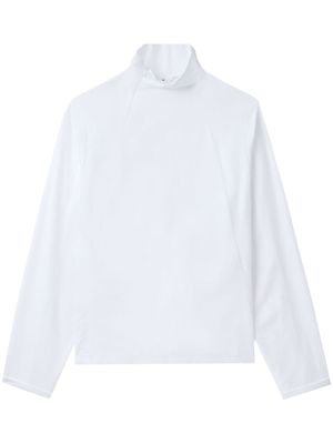 Noir Kei Ninomiya mock-neck cotton T-shirt - White