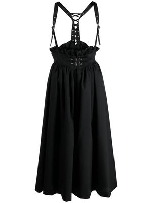 Noir Kei Ninomiya pleated midi dress - Black