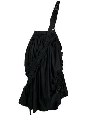 Noir Kei Ninomiya ruched-detailing cotton skirt - Black