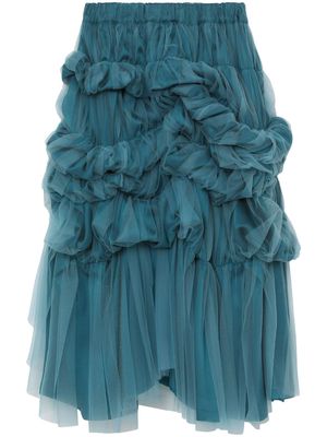 Noir Kei Ninomiya ruffled-detail tulle skirt - Blue