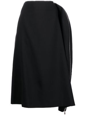 Noir Kei Ninomiya zip-detail high-waisted skirt - Black