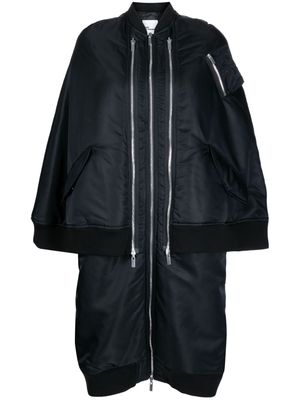 Noir Kei Ninomiya zipped padded coat - Black