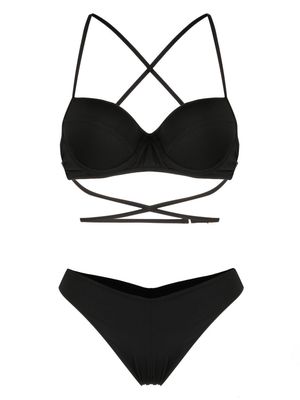 Noire Swimwear balconette-style bikini set - Black