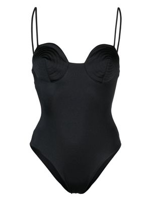 Noire Swimwear round-neck swimsuit - Black