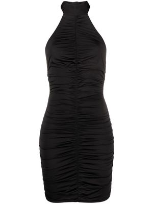 Noire Swimwear ruched halterneck mini dress - Black