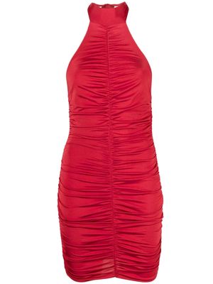 Noire Swimwear ruched halterneck minidress - Red