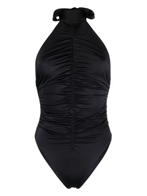 Noire Swimwear ruched halterneck swimsuit - Black