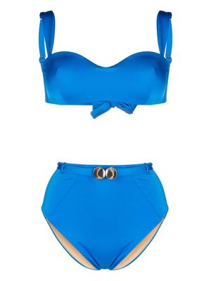Noire Swimwear Seashell bandeau bikini set - Blue