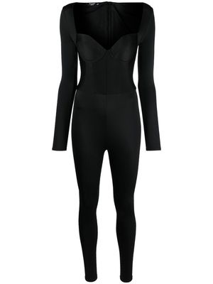 Noire Swimwear sweetheart-neck stretch jumpsuit - Black