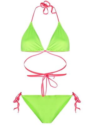 Noire Swimwear Tanning wrap-style bikini - Green