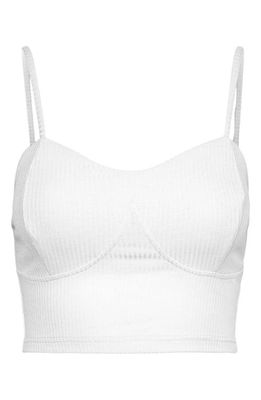 Noisy may Adele Crop Camisole in Bright White