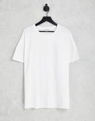 Noisy May Curve oversized t-shirt in white