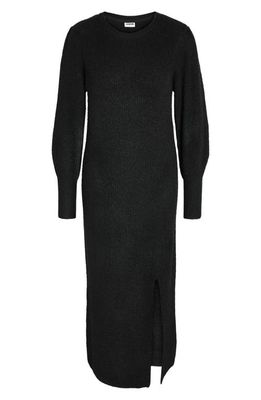 Noisy may Emma Long Sleeve Sweater Dress in Black