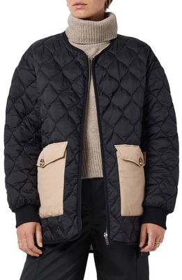 Noisy may Quilted Reversible Jacket in Black Detail Nomad