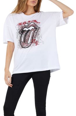 Noisy may Rolling Stones Graphic Tee in Bright White Print R