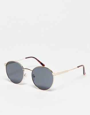 Noisy May round sunglasses with gold frame