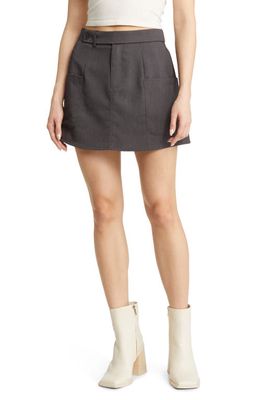 Noisy may Thea Miniskirt in Medium Grey Melange