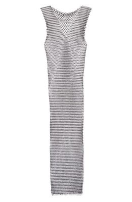Noisy may Xenia Sleeveless Net Dress in Black Detail Silver