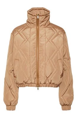 Noisy may Ziggy Quilted Bomber Jacket in Chipmunk