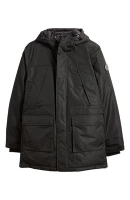 Noize Plush Lined Hooded Insulated Parka in Black