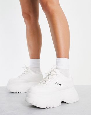 NOKWOL Scripter chunky sole sneakers in white
