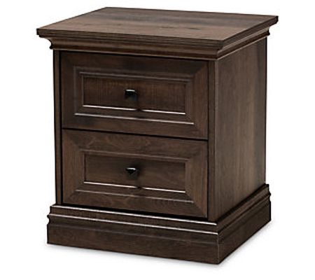 Nolan Finished Two-Drawer Wood Nightstand