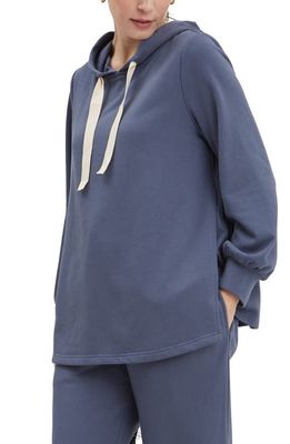 Nom Maternity Crosby French Terry Maternity/Nursing Hoodie in Slate