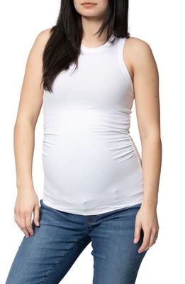 Nom Maternity Maternity Racerback Tank in White