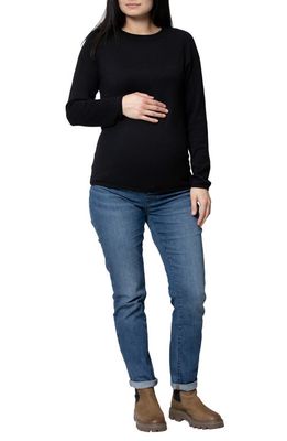 Nom Maternity Nina Long Sleeve Maternity Sweater in Black