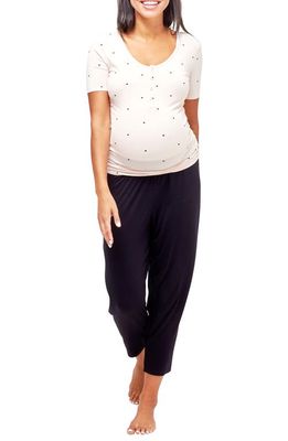 Nom Maternity Rhys Maternity/Nursing Pajama Top in Dots