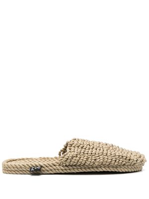 Nomadic State of Mind woven raffia closed-toe slippers - Neutrals