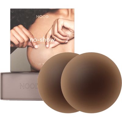 NOOD No-Show Reusable Round Nipple Covers in No.9 Coffee 