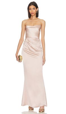 Nookie Emelie Strapless Gown in Nude