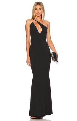 Nookie Lexi One Shoulder Gown in Black