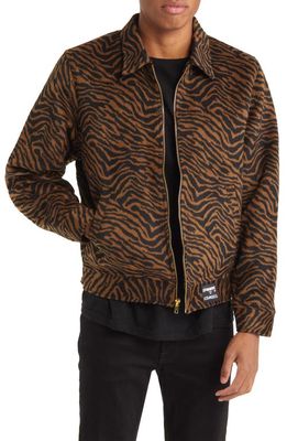 Noon Goons Frequency Tiger Stripe Jacket in Brown Tiger