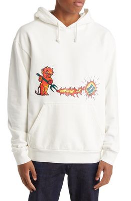Noon Goons Walk Away Cotton Graphic Hoodie in Snow White