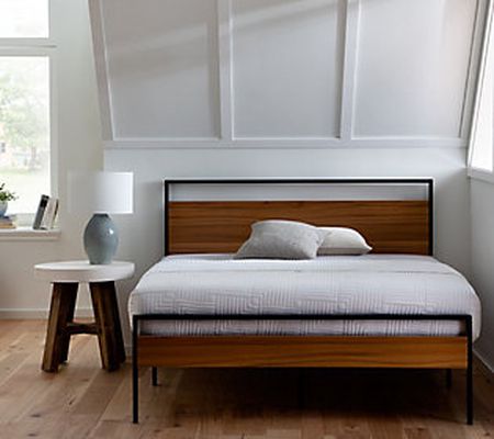Nora Metal and Wood Platform Bed Frame, Full