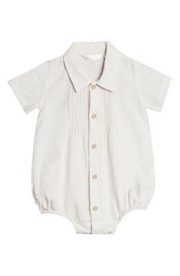 NORALEE Henry Linen Blend Romper in White 