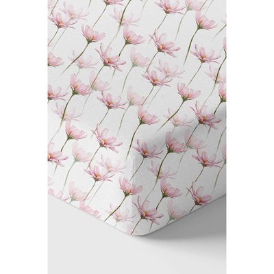 Norani Crib Sheet in Pink/Green 