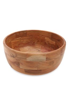 Nordstrom 11-Inch Wood Serving Bowl in Warm Brown