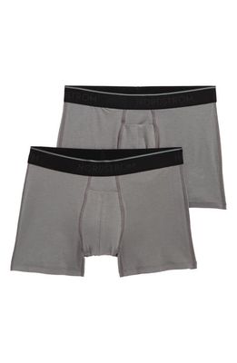 Nordstrom 2-Pack 5-Inch Modern Stretch Supima Cotton Boxer Briefs in Charcoal