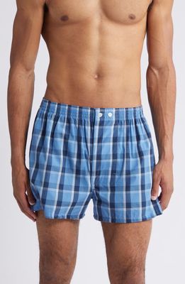 Nordstrom 3-Pack Classic Fit Boxers in Blue French Tartan Multi