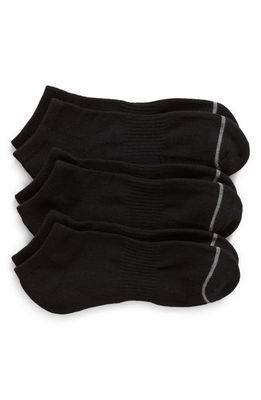 Nordstrom 3-Pack Everyday Ankle Socks in Black