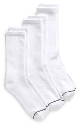 Nordstrom 3-Pack Everyday Crew Socks in White