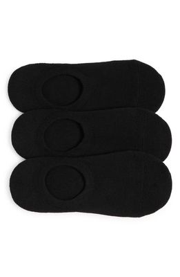 Nordstrom 3-Pack Everyday No-Show Socks in Black