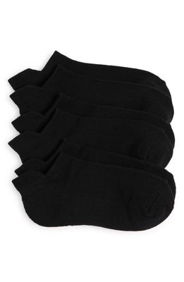 Nordstrom 3-Pack Everyday Tab Ankle Socks in Black