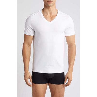 Nordstrom 3-Pack Modern V-Neck T-Shirts in White 