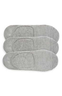 Nordstrom 3-Pack No-Show Liner Socks in Grey Heather
